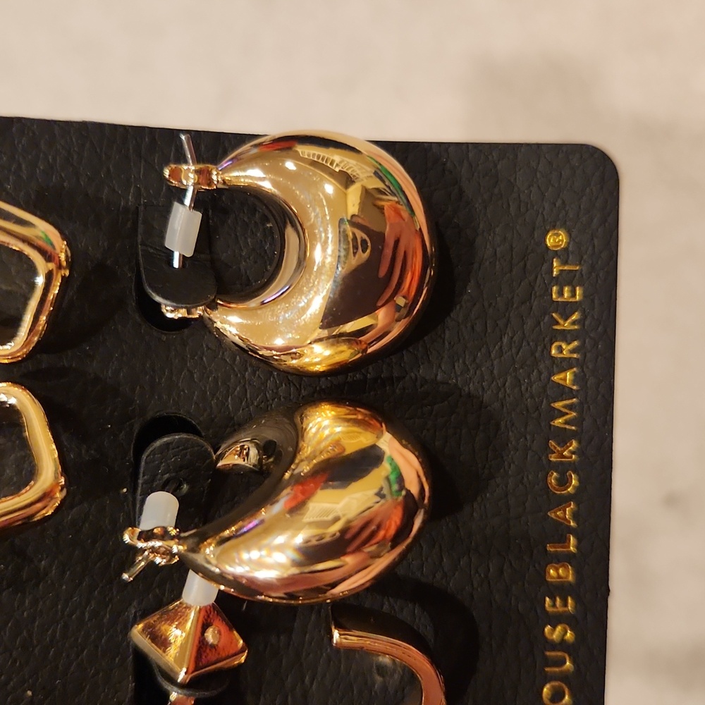 White House Black Market Gold Earrings Set - Picture 5 of 5
